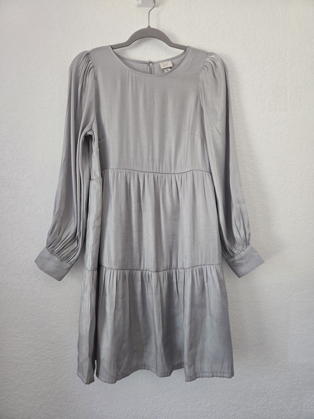 a new day Light Gray Tiered Midi Dress - Picture 1 of 7